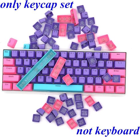 PBT keycaps 60 Percent Dye-Sub XDA 134 Retro keycap Set for Cherry MX Gateron Kailh Switches Gaming Mechanical Keyboard (Retro 9009) in Saudi Arabia