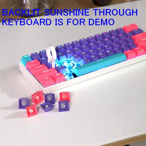PBT keycaps 60 Percent Dye-Sub XDA 134 Retro keycap Set for Cherry MX Gateron Kailh Switches Gaming Mechanical Keyboard (Retro 9009) in Saudi Arabia