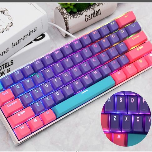 PBT keycaps 60 Percent Dye-Sub XDA 134 Retro keycap Set for Cherry MX Gateron Kailh Switches Gaming Mechanical Keyboard (Retro 9009) in Saudi Arabia