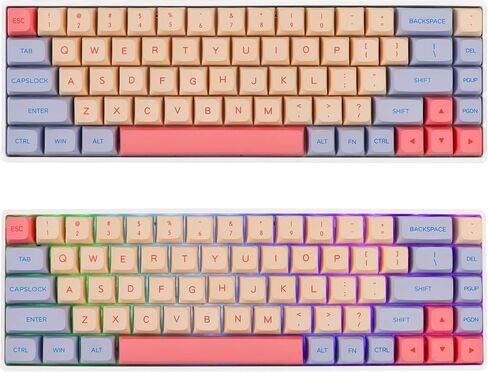104 PBT Keycaps, Dye Sublimation OEM Profile Keycaps Colorful Clouds Keycap Set for Cherry MX Switches ANSI Layout Mechanical Keyboards(Blue) in Saudi Arabia