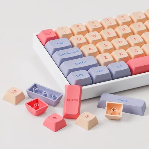 104 PBT Keycaps, Dye Sublimation OEM Profile Keycaps Colorful Clouds Keycap Set for Cherry MX Switches ANSI Layout Mechanical Keyboards(Blue) in Saudi Arabia