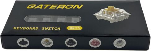 Gateron KS-9 Pro Brown Switch 3 Pin Switch مشحم مسبقًا آلة الألعاب الخطية لوحة المفاتيح (36 قطعة، بني) in Kuwait