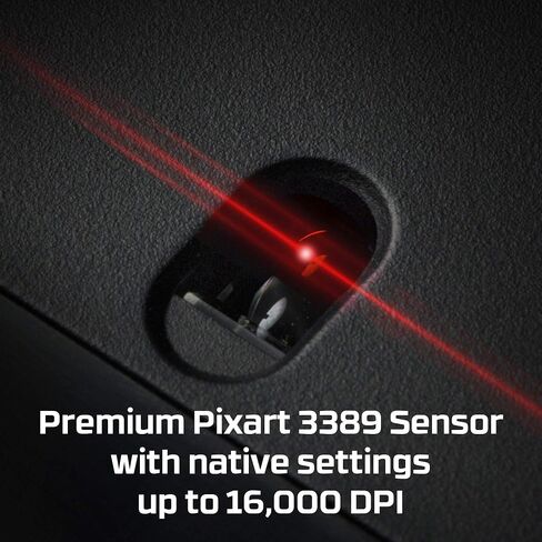 HyperX Pulsefire Dart - Wireless RGB Gaming Mouse, Software-Controlled Customization, 6 Programmable Buttons, Qi-Charging Battery up to 50 hours - PC, PS4, Xbox One Compatible,Black in Saudi Arabia