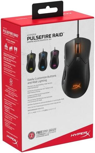HyperX Pulsefire Dart - Wireless RGB Gaming Mouse, Software-Controlled Customization, 6 Programmable Buttons, Qi-Charging Battery up to 50 hours - PC, PS4, Xbox One Compatible,Black in Saudi Arabia