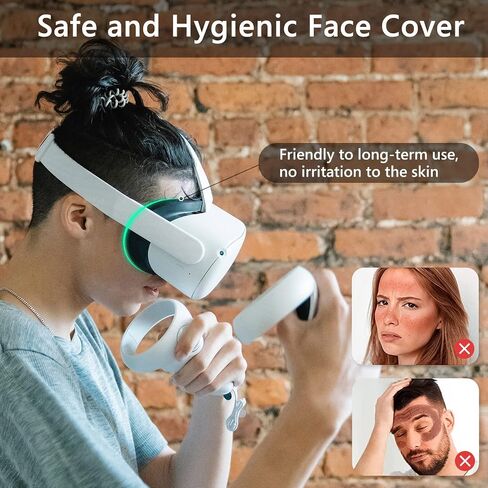 Geekria Facial Interface Bracket & Face Cover Compatible with Oculus/Meta Quest 2, Anti-Light Leakage Face Pad, Breathable Face Bracket, 6in1 Oculus Quest 2 Accessory Set in Saudi Arabia