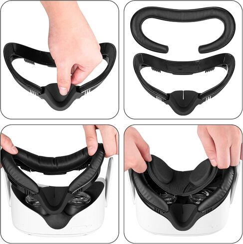 Geekria Facial Interface Bracket & Face Cover Compatible with Oculus/Meta Quest 2, Anti-Light Leakage Face Pad, Breathable Face Bracket, 6in1 Oculus Quest 2 Accessory Set in Saudi Arabia