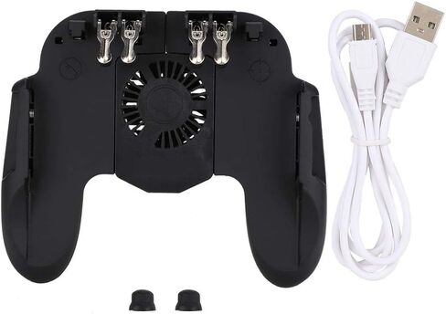 Mobile Game Controller for PUBG, Phone Power Handle Heat Dissipation Gamepad with Cooling Fan, Smartphone Game Shoot Trigger Joystick Remote Grip, for iOS, for Android in Kuwait