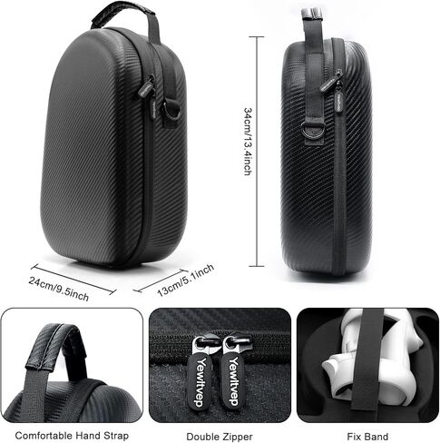 حافظة لجهاز Oculus Quest 2، حقيبة سفر صلبة لسماعة رأس Oculus Quest 2 VR مع حزام النخبة الرسمي، ملحقات وحدات التحكم باللمس، حقيبة حمل ألعاب الواقع الافتراضي مع قناع وجه من السيليكون، غطاء عدسة in Kuwait