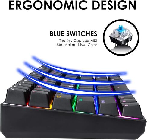 Wireless Mechanical Gaming Keyboard,2.4G/Type-C/Bluetooth Rechargeable Mini Keyboard with RGB Backlit,Red Switch,84 Keys Portable for Windows Mac Xbox Gamer,Easy to Carry on Trip in Saudi Arabia