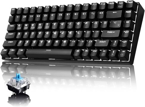 Wireless Mechanical Gaming Keyboard,2.4G/Type-C/Bluetooth Rechargeable Mini Keyboard with RGB Backlit,Red Switch,84 Keys Portable for Windows Mac Xbox Gamer,Easy to Carry on Trip in Saudi Arabia