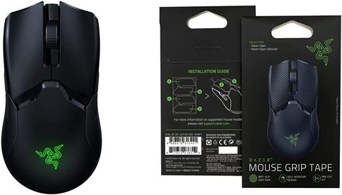 ماوس الألعاب اللاسلكي Razer Viper Ultimate Lightest + حزمة شريط قبضة الماوس: أسود كلاسيكي in Saudi Arabia