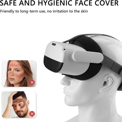 Geekria VR Cover Accessories Set Compatible with Pico Neo 3, Touch Controller Grip Cover, Pico Neo 3 Front Face Protector Cover, Silicone Face Cover with Lens Protective Cover (Black) in Saudi Arabia
