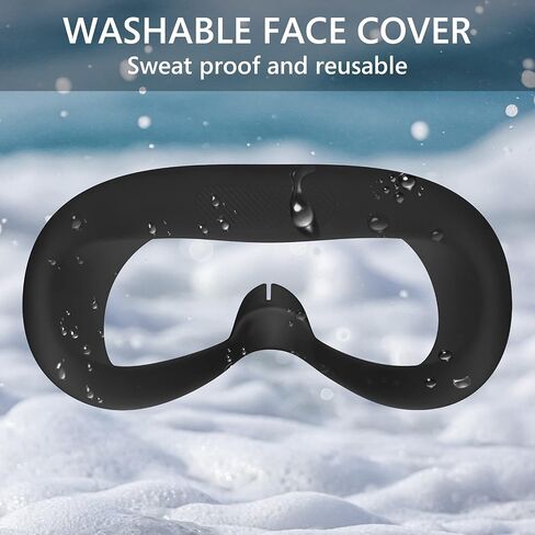 Geekria VR Cover Accessories Set Compatible with Pico Neo 3, Touch Controller Grip Cover, Pico Neo 3 Front Face Protector Cover, Silicone Face Cover with Lens Protective Cover (Black) in Saudi Arabia