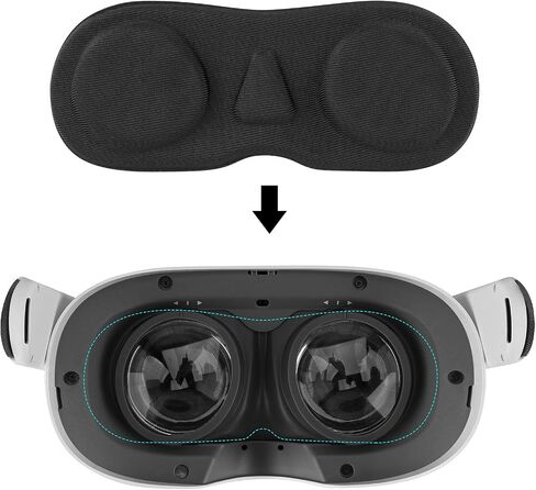 Geekria VR Cover Accessories Set Compatible with Pico Neo 3, Touch Controller Grip Cover, Pico Neo 3 Front Face Protector Cover, Silicone Face Cover with Lens Protective Cover (Black) in Saudi Arabia