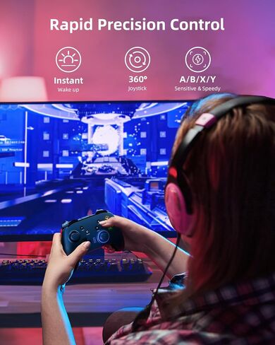 Forty4 Wireless Gaming Controller, Game Controller for PC Windows 7/8/10/11, PS3, Switch, Dual-Vibration Joystick Gamepad for Computer in Saudi Arabia