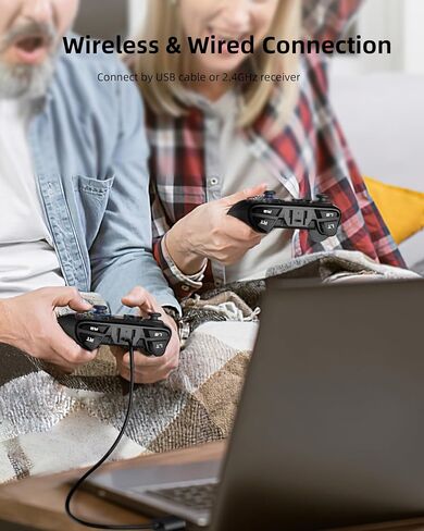 Forty4 Wireless Gaming Controller, Game Controller for PC Windows 7/8/10/11, PS3, Switch, Dual-Vibration Joystick Gamepad for Computer in Saudi Arabia