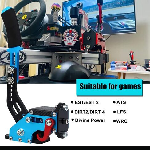 ترقية Obokidly 2-IN-1 USB Handbrake Support G920 المتوافقة مع XBOX ONE S/X + PC لـ Simracing Game Sim Rig مع لوحة ثابتة من الفولاذ المقاوم للصدأ (أحمر-3) in Kuwait
