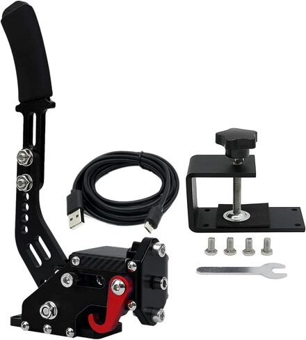 Obokidly Upgrade 2-IN-1 USB Handbrake Support G920 Compatible With XBOX ONE S/X + PC For Simracing Game Sim Rig With Stainless Steel Fixed Plate (Red-3) in Saudi Arabia