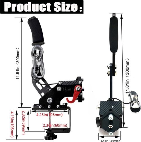 Obokidly Upgrade 2-IN-1 USB Handbrake Support G920 Compatible With XBOX ONE S/X + PC For Simracing Game Sim Rig With Stainless Steel Fixed Plate (Red-3) in Saudi Arabia
