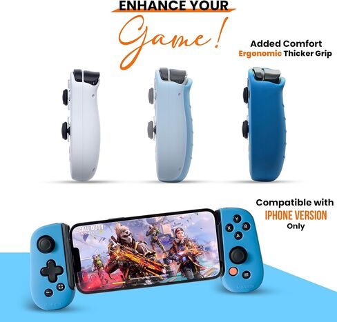 Silicone Grip Case Cover + Thumb caps for Backbone One Controller - Ergonomic and Protective Sleeve Skin Shell for an Enhanced Experience, Stronger Hold and Thicker Grip [for LIGHTNING VERSION] in Saudi Arabia