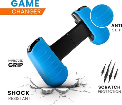 Silicone Grip Case Cover + Thumb caps for Backbone One Controller - Ergonomic and Protective Sleeve Skin Shell for an Enhanced Experience, Stronger Hold and Thicker Grip [for LIGHTNING VERSION] in Saudi Arabia