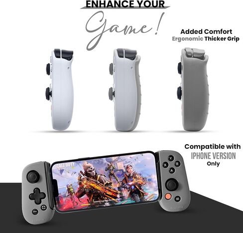 Silicone Grip Case Cover + Thumb caps for Backbone One Controller - Ergonomic and Protective Sleeve Skin Shell for an Enhanced Experience, Stronger Hold and Thicker Grip [for LIGHTNING VERSION] in Saudi Arabia