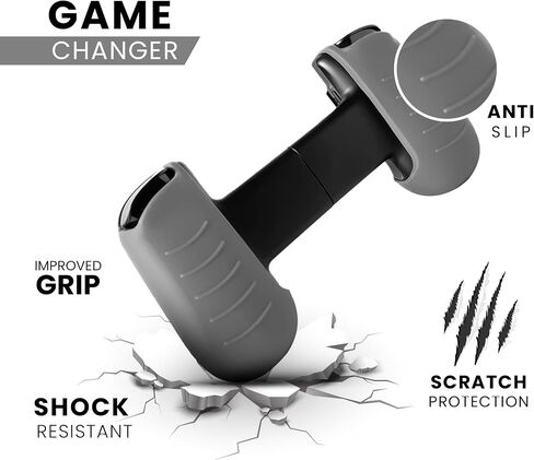 Silicone Grip Case Cover + Thumb caps for Backbone One Controller - Ergonomic and Protective Sleeve Skin Shell for an Enhanced Experience, Stronger Hold and Thicker Grip [for LIGHTNING VERSION] in Saudi Arabia
