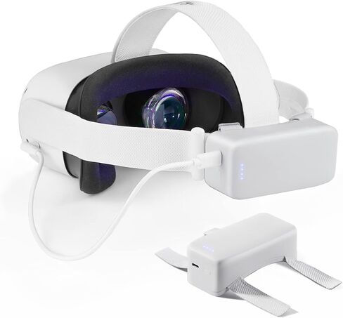 حزمة بطارية لـ Oculus Quest 2 - ملحقات لـ Meta Quest 2، بنك طاقة CIYOYO 6700 مللي أمبير VR لـ Oculus Quest 2/Pro وElite Strap الأصلي، وقت تشغيل إضافي 2.5-3.5 ساعة للآباء اللاعبين والأطفال in Kuwait