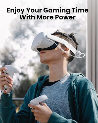 حزمة بطارية لـ Oculus Quest 2 - ملحقات لـ Meta Quest 2، بنك طاقة CIYOYO 6700 مللي أمبير VR لـ Oculus Quest 2/Pro وElite Strap الأصلي، وقت تشغيل إضافي 2.5-3.5 ساعة للآباء اللاعبين والأطفال in Kuwait