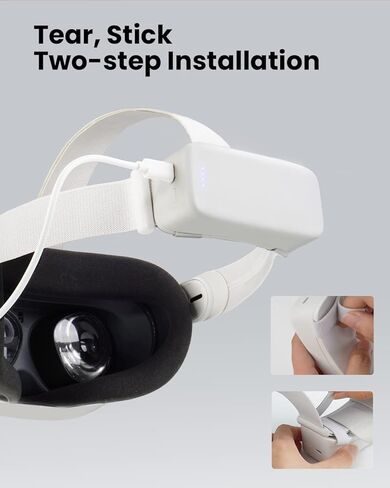 حزمة بطارية لـ Oculus Quest 2 - ملحقات لـ Meta Quest 2، بنك طاقة CIYOYO 6700 مللي أمبير VR لـ Oculus Quest 2/Pro وElite Strap الأصلي، وقت تشغيل إضافي 2.5-3.5 ساعة للآباء اللاعبين والأطفال in Kuwait