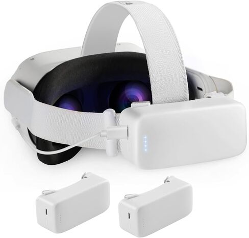 حزمة بطارية لـ Oculus Quest 2 - ملحقات لـ Meta Quest 2، بنك طاقة CIYOYO 6700 مللي أمبير VR لـ Oculus Quest 2/Pro وElite Strap الأصلي، وقت تشغيل إضافي 2.5-3.5 ساعة للآباء اللاعبين والأطفال in Kuwait