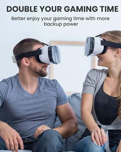 حزمة بطارية لـ Oculus Quest 2 - ملحقات لـ Meta Quest 2، بنك طاقة CIYOYO 6700 مللي أمبير VR لـ Oculus Quest 2/Pro وElite Strap الأصلي، وقت تشغيل إضافي 2.5-3.5 ساعة للآباء اللاعبين والأطفال in Kuwait