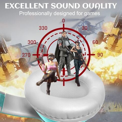 Cat Ear Gaming Headphones Wired AUX 3.5mm LED Light, Noise Canceling Game Headphones Stereo Foldable Over-Ear Headsets with Microphone Fit Girls, Kids for PC, PS4, Switch, Xbox, Mobile, Laptop in Kuwait
