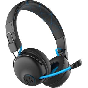 JLab Play Gaming Wireless Headset | 22+ Hour Bluetooth 5 Playtime 60ms Super-Low Latency for Mobile Gameplay | Retractable Boom Mic | AUX Gaming Cord Compatible with Gaming Consoles in Saudi Arabia