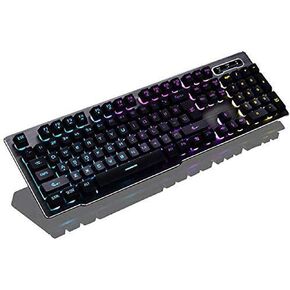 Rechargeable Backlit Keyboard,2.4G Wireless Illuminated Mechanical Feel Gaming Keyboard Suspended Keycap,Fast Charging,Adjustable Breathing Lamp,Anti-ghosting,12 Multimedia Keys (White-Without Mouse) in Saudi Arabia