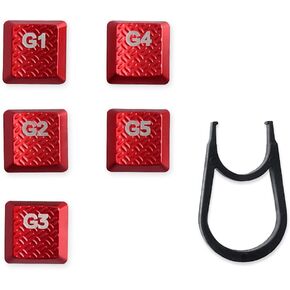 أغطية مفاتيح بلاستيكية لساق القدم من HUYUN، استبدال كابل شحن USB للوحة مفاتيح الألعاب الميكانيكية Logitech G813/G815/G913/G915 TKL RGB (G1~G5 باللون الأحمر)
