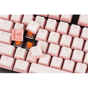 مجموعة Pudding Keycap للوحات المفاتيح الميكانيكية، مجموعة من 104 مفاتيح، ملف تعريف OEM، تخطيط باللغة الإنجليزية (الولايات المتحدة) (وردي وأبيض) in Kuwait