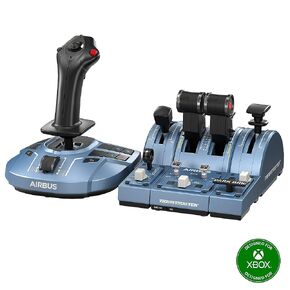 Thrustmaster TCA Captain Pack X Airbus Sidestick & Throttle - XBOX & PC | A320 1:1 replica, 14 remappable buttons, thrust reverser, twist rudder, 31 mappable quadrant buttons, 4 axes, for MSFS in Saudi Arabia