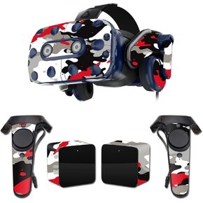 MightySkins Skin Compatible with HTC Vive Pro VR Headset - Red Camo | Protective, Durable, and Unique Vinyl Decal wrap Cover | Easy to Apply, Remove, and Change Styles | Made in The USA in Kuwait
