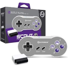Hyperkin "Scout" Wireless Controller for SNES/PC/Mac/Android with Adapter | Bluetooth Controller with dongle for Super NES/ PC/ MAC/ Android in Saudi Arabia