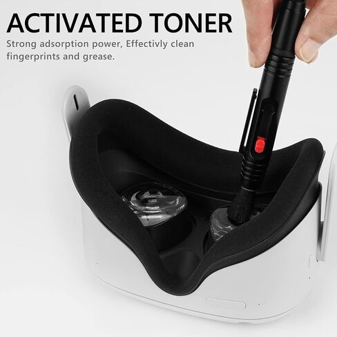 Geekria 2 Pack Clean VR Lens Cleaning Pen Compatible with Meta Quest 2/Quest 3/Appl Vision Pro/PSVR 2 and More, Remove Fingerprints Dust Grease Reduce Fog to Clean Augmented & Virtual Reality in Saudi Arabia