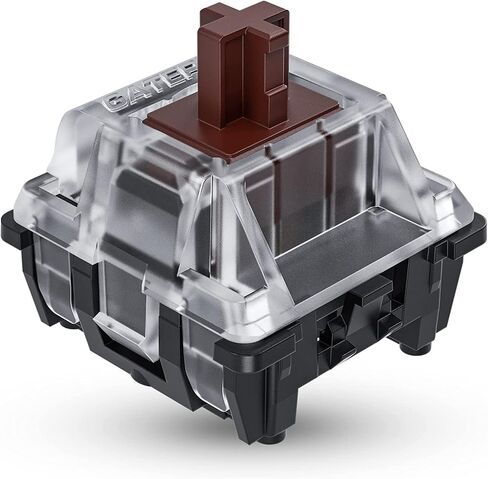 مفاتيح بصرية من Gateron ks-15 مصنفة للوحات مفاتيح الألعاب الميكانيكية RGB | لوحة مثبتة (جاتيرون بصري بني، 120 قطعة) in Kuwait