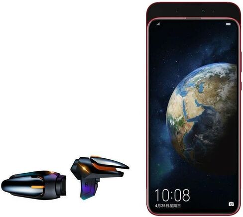 BoxWave Gaming Gear Compatible with Honor Magic 2 3D (Gaming Gear by BoxWave) - Touchscreen QuickTrigger Auto, Trigger Buttons Autofire Gaming Mobile FPS for Honor Magic 2 3D - Jet Black in Saudi Arabia