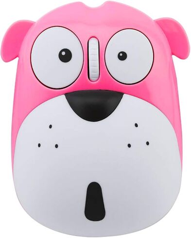 FLY WAY Cute Wireless Mouse, Cartoon Dog 2.4GHz Rechargeable Cordless Mouse with Nano USB Receiver Children Mice Kids Gaming Mouse for Notebook,Laptop,PC,Desktop (black) in Saudi Arabia