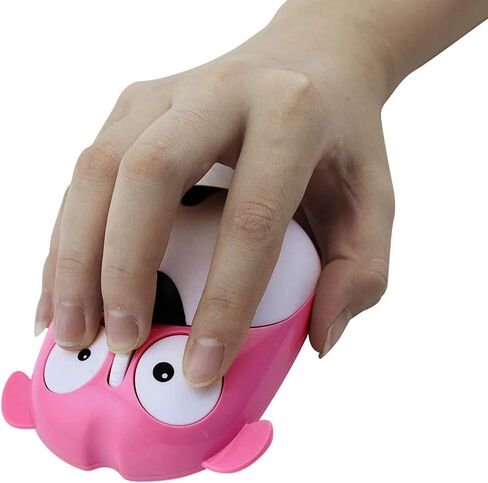 FLY WAY Cute Wireless Mouse, Cartoon Dog 2.4GHz Rechargeable Cordless Mouse with Nano USB Receiver Children Mice Kids Gaming Mouse for Notebook,Laptop,PC,Desktop (black) in Saudi Arabia