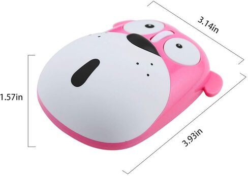 FLY WAY Cute Wireless Mouse, Cartoon Dog 2.4GHz Rechargeable Cordless Mouse with Nano USB Receiver Children Mice Kids Gaming Mouse for Notebook,Laptop,PC,Desktop (black) in Saudi Arabia
