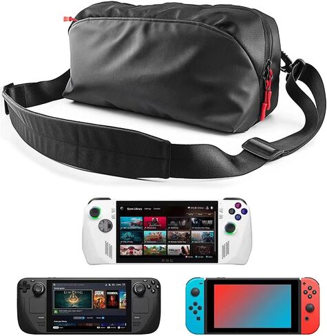 Case Bag Compatible for ROG Ally, Travel Carry Storage Bag for Gaming Console Large Capacity Portable Shell Box Protective Hard Cover Backpack Sleeve Compatible for Steam Deck in Saudi Arabia