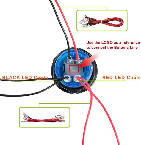 Avisiri 1 Player Arcade Buttons Joystick DIY Kit Parts Include 1x Ellipse Balltop Handle Stick 10x LED Arcade Button 1x USB Encoder Controller for PC MAME Raspberry Pi Windows (Red) in Kuwait