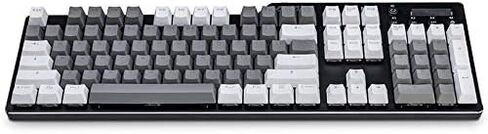 AK35I Wired Full-Size Mechanical Gaming Keyboard with Brown Switches, Grey-White Matching PBT Keycaps, Anti-Ghosting Multimedia Keys Roller, White Backlit, Programmable Macro, Aluminum Black in Saudi Arabia