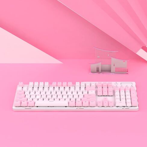 AK35I Wired Full-Size Mechanical Gaming Keyboard with Brown Switches, Grey-White Matching PBT Keycaps, Anti-Ghosting Multimedia Keys Roller, White Backlit, Programmable Macro, Aluminum Black in Saudi Arabia